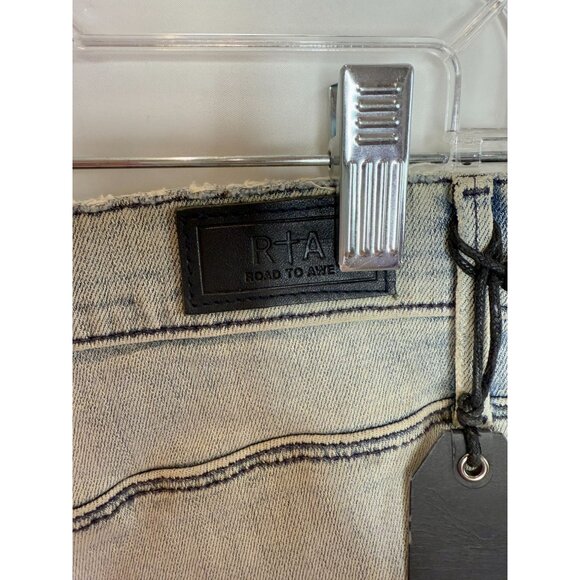 RtA Denim Distressed Cutoff Shorts with Zipper Detail NWT - Size 26 - Picture 9 of 10